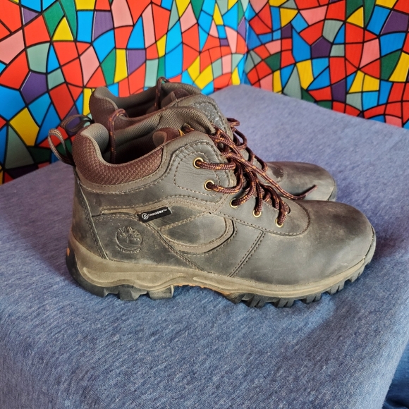 Timberland Junior Mt. Maddsen Waterproof Mid Hiking Boot Boys Size 5.5 Brown - Picture 2 of 10
